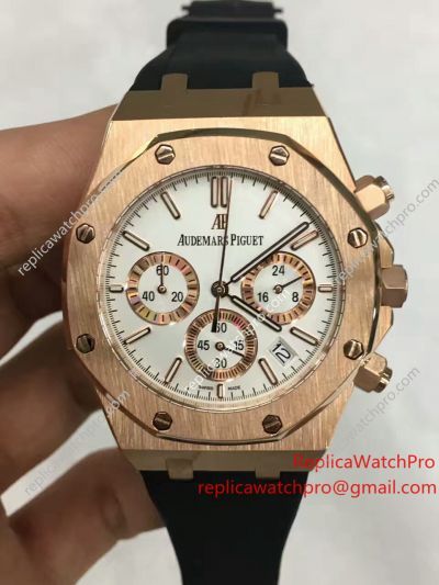 Replica Audemars Piguet Rubber Band Watch Royal Oak Rose Gold Watch